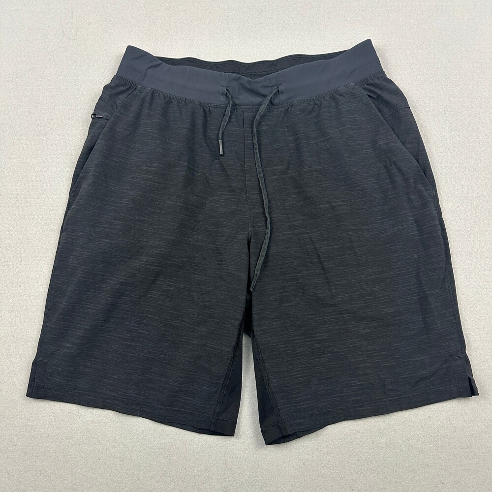 Lululemon Shorts Men Medium Blue Solid T.H.E Running Liner Gym Pockets M